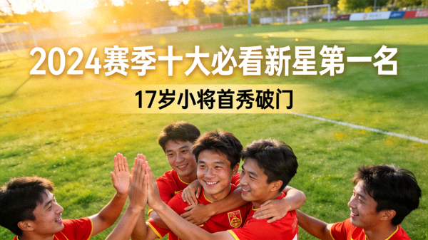2024赛季十大必看新星第一名：17岁小将首秀破门，进球后与队友拥抱庆祝，展现青春风暴